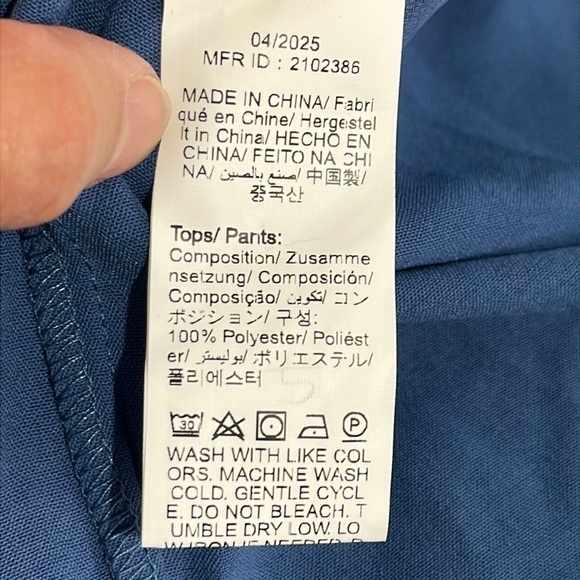 Shein Essnce Womens 2 Piece Split Hem Halter Top & Wide Leg Pants Size L Blue - Picture 7 of 16